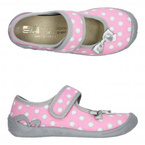 3f Różowe Kapcie Grochy